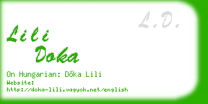 lili doka business card